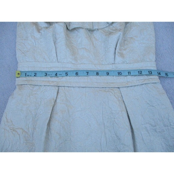 Vera Wang Lavender Label Dress Size 4 Silver w/Pockets & Ruffles Cocktail Party - Picture 10 of 15